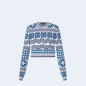 루이비통 모노그램 타일 자카드 크롭 가디건 1ABQJ6