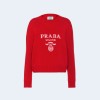 프라다 울 케시미어 크루넥 스웨터 레드