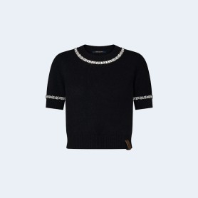 루이비통 비즈 트리밍 니트 탑 1AFOVG