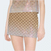 구찌 자수 GG 캔버스 미니 스커트
