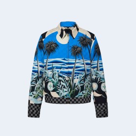 루이비통 프린티드 비스코스 블루종 1AFQCE