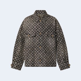 루이비통 메이드 투 오더 엠브로이더드 모노그램 데님 오버셔츠 1ABY92