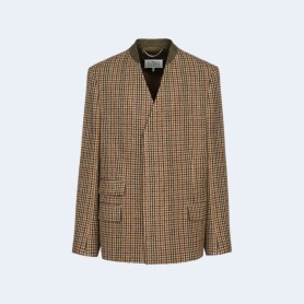 마르지엘라 하운즈투스 패턴 울 블레이저