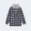 셀린느 체크 코튼 후드 오버셔츠