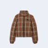 버버리 크롭 체크 나일론 퍼퍼 자켓