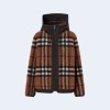 버버리 후드 체크 플리스 자켓