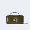 구찌 GG 밀라노 미니 탑 핸들백 다크 그린