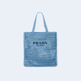 프라다 크로셰 토트백 블루