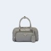 프라다 엔틱 나파 레더 탑핸들백 그레이