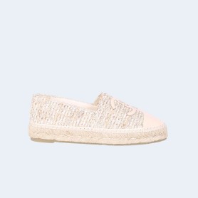 샤넬 트위드 CC Espadrille 크림