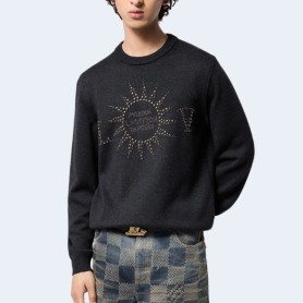 루이비통 엠벨리시드 롱 슬리브드 메리노 울 크루넥 1AFXKR