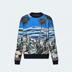 루이비통 프린티드 테크니컬 코튼 스웨트셔츠 1AFR72