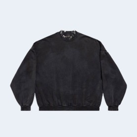 발렌시아가 피어시드 라운드 스웨트셔츠