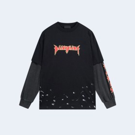 발렌시아가 메탈리카 코튼 스웨트셔츠