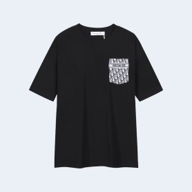 디올 오블리크 포켓 티셔츠 블랙