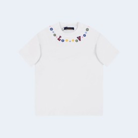 루이비통 엠벨리시드 넥라인 티셔츠 화이트