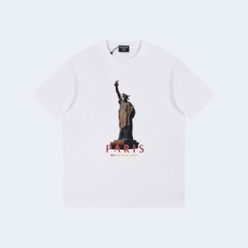 발렌시아가 Statue of Liberty 자수 티셔츠 화이트