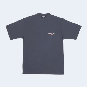 발렌시아가 폴리티컬 캠페인 오버사이즈 티셔츠 그레이