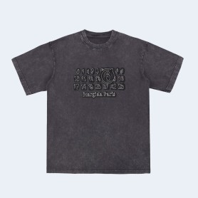 메종 마르지엘라 워시드 루즈핏 티셔츠 그레이