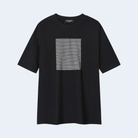 발렌시아가 오버사이즈 미러 로고 티셔츠 블랙