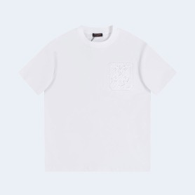 루이비통 디보스드 3D 로고 프린트 티셔츠 화이트