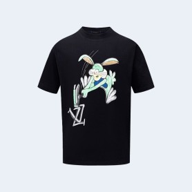 루이비통 카툰 패턴 프린트 티셔츠