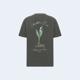 디올 핸드라이팅 캐주얼 핏 티셔츠 그레이