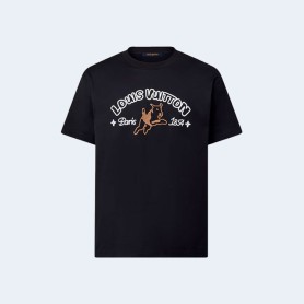 루이비통 엠브로이더드 코튼 티셔츠 1AFQ67