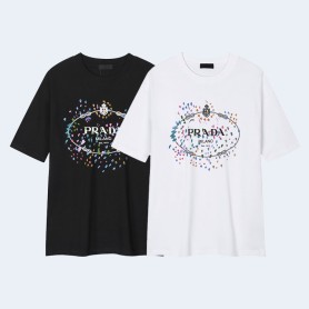 프라다 24SS 스팽글 멀티컬러 티셔츠