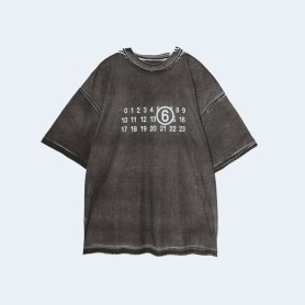 MM6 메종 마르지엘라 모티프 투톤 워싱 티셔츠