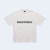 발렌시아가 스탠실 타입 미디움 핏 티셔츠 화이트