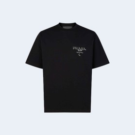 프라다 코튼 티셔츠 블랙