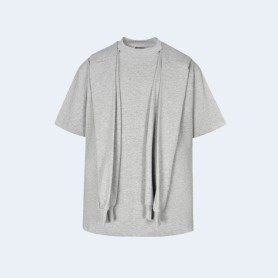 발렌시아가 인코그니토 박시 반팔 후디