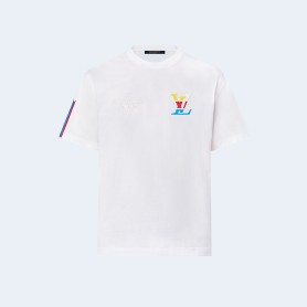 루이비통 그래픽 코튼 티셔츠 1AFVUV