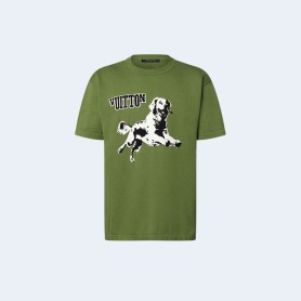 루이비통 쇼트 슬리브드 코튼 크루넥 티셔츠