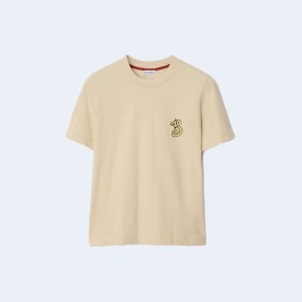 버버리 B 스네이크 코튼 티셔츠 베이지