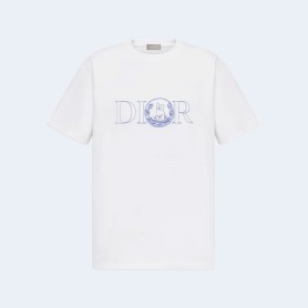 디올&HYLTON NEL 루즈핏 티셔츠 2color (white) (blue)