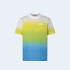 루이비통 다미에 그라디언트 자카드 코튼 티셔츠