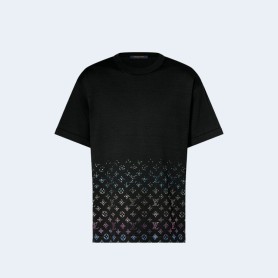 루이비통 모노그램 그라디언트 엠벨리시드 쇼트 슬리브드 티셔츠