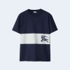 버버리 EKD 로고 자수 스트라이프 코튼 반팔 티셔츠 2color (navy) (black)