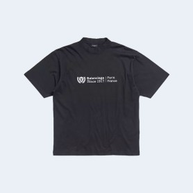 발렌시아가 인스티튜셔널 미디엄 핏 티셔츠