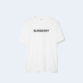 버버리 로고 코튼 티셔츠 화이트