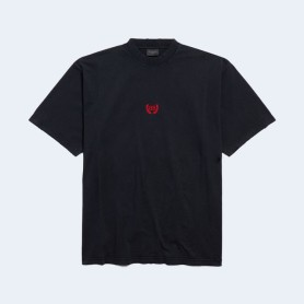 발렌시아가 로렐 클래식 미디움핏 로고 티셔츠 2COLOR (BLACK) (BLUE)