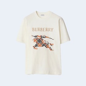 버버리 크로스 스티치 EKD 코튼 티셔츠 2COLOR (WHITE) (BLACK)