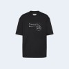 마르지엘라 520 프린트 로고 오버핏 티셔츠 2COLOR (BLACK) (WHITE)