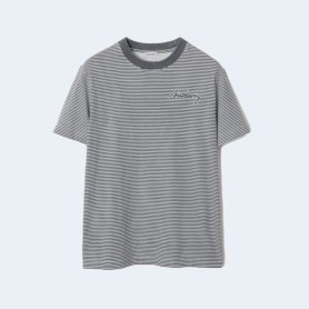 버버리 링거 스트라이프 캐주얼 로고 코튼 티셔츠 2COLOR (GREEN) (BLACK)