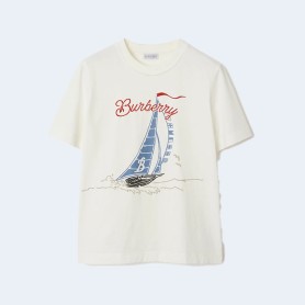 버버리 세일보트 초크 코튼 티셔츠