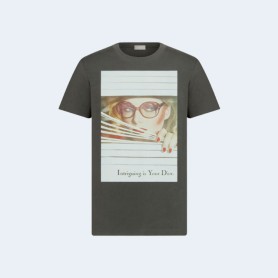 디올 헤리티지 프린트 코튼 티셔츠 2COLOR (BLACK,WHITE)