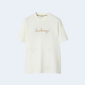 버버리 서퍼 나이트 코튼 티셔츠 화이트
