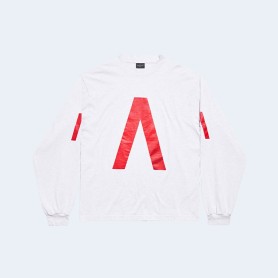 발렌시아가 뮤직 아카이브 롱슬리브 티셔츠 화이트